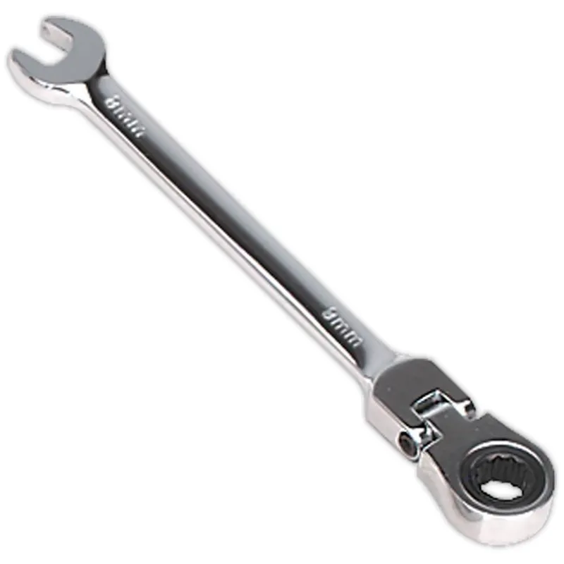 Sealey Flexible Head Ratchet Combination Spanner Metric
