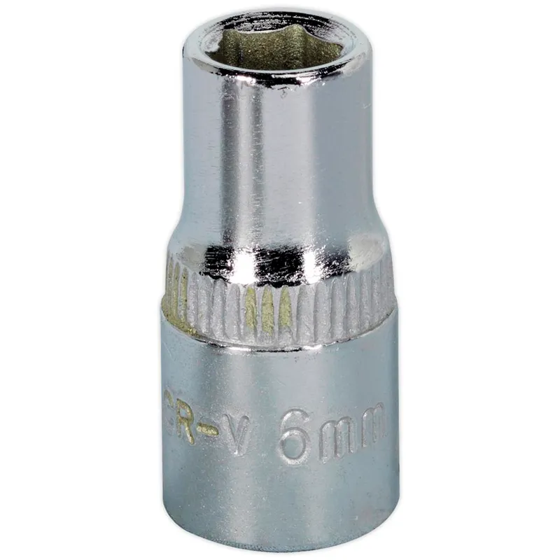 Sealey 1/4" Drive Hexagon WallDrive Socket Metric
