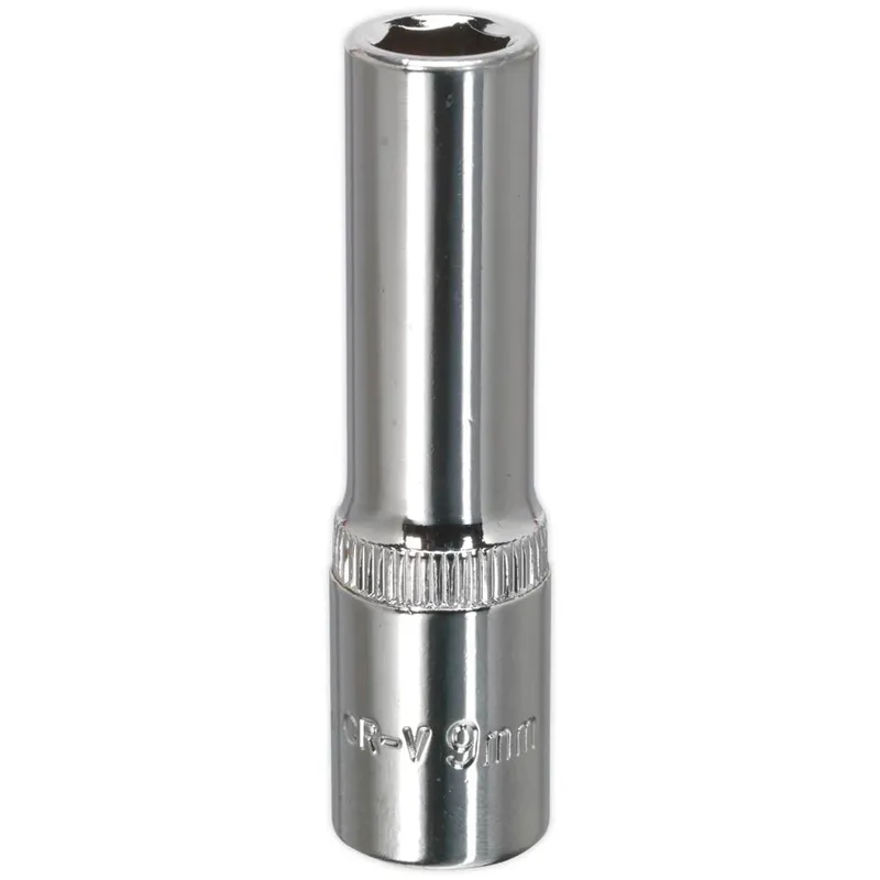 Sealey 3/8" Drive Polished Deep Hexagon WallDrive Socket Metric
