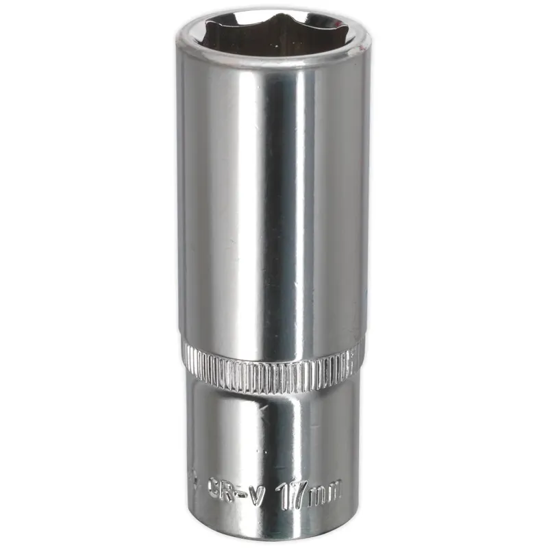 Sealey 3/8" Drive Polished Deep Hexagon WallDrive Socket Metric