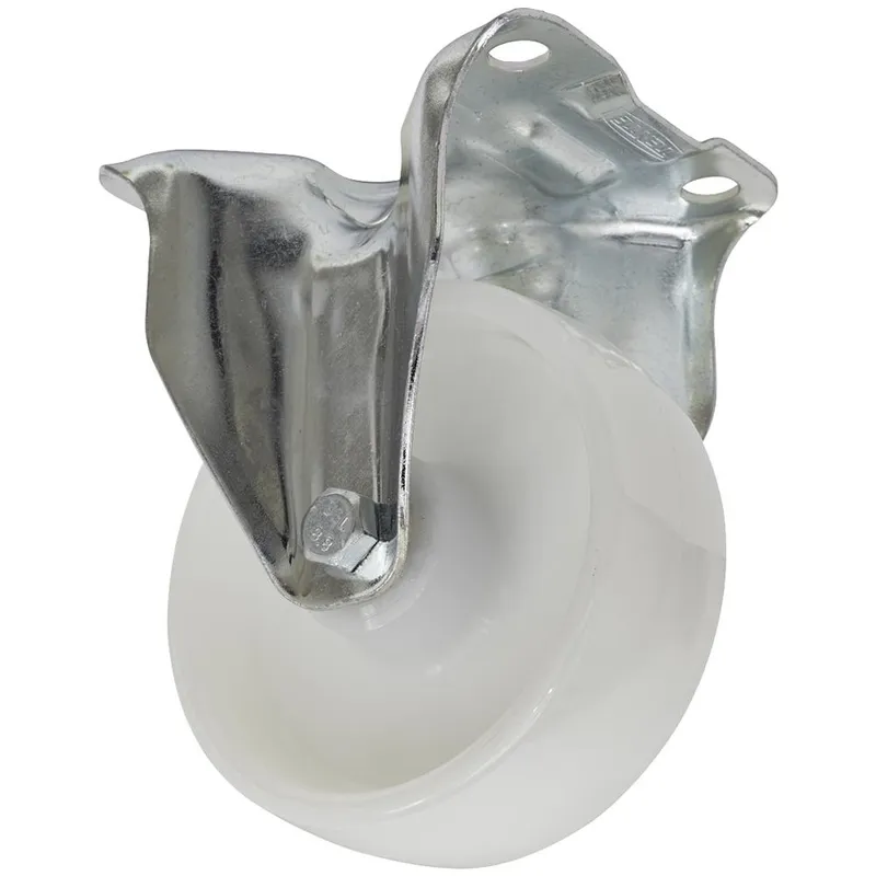 Sealey Fixed Plate Castor White Polyamide