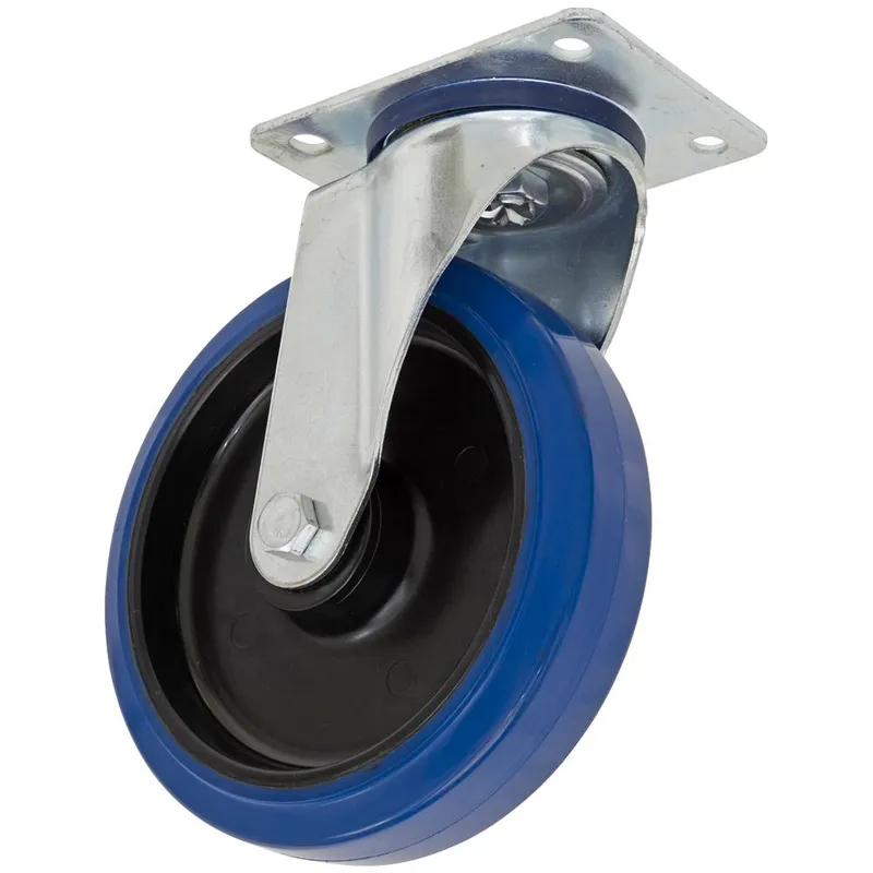 Sealey Heavy-Duty Blue Elastic Rubber Swivel Castor Wheel