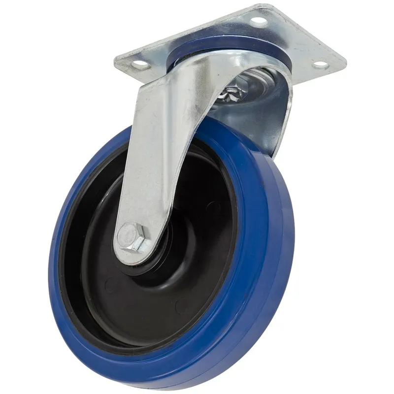 Sealey Heavy-Duty Blue Elastic Rubber Swivel Castor Wheel