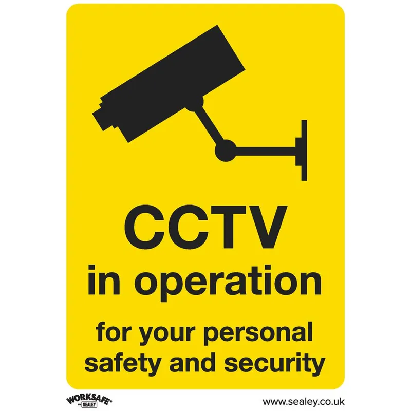 Sealey Self Adhesive Vinyl CCTV in Operation Sign