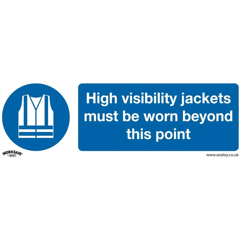 Sealey Self Adhesive Vinyl High Visibility Jackets Sign Pack of 10