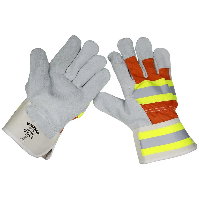 Sealey Reflective Hi Vis Rigger Gloves