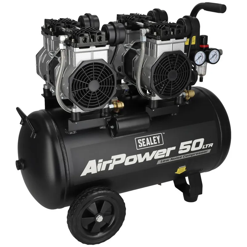 Sealey SAC5001S Oil Free Low Noise Air Compressor 50 Litre