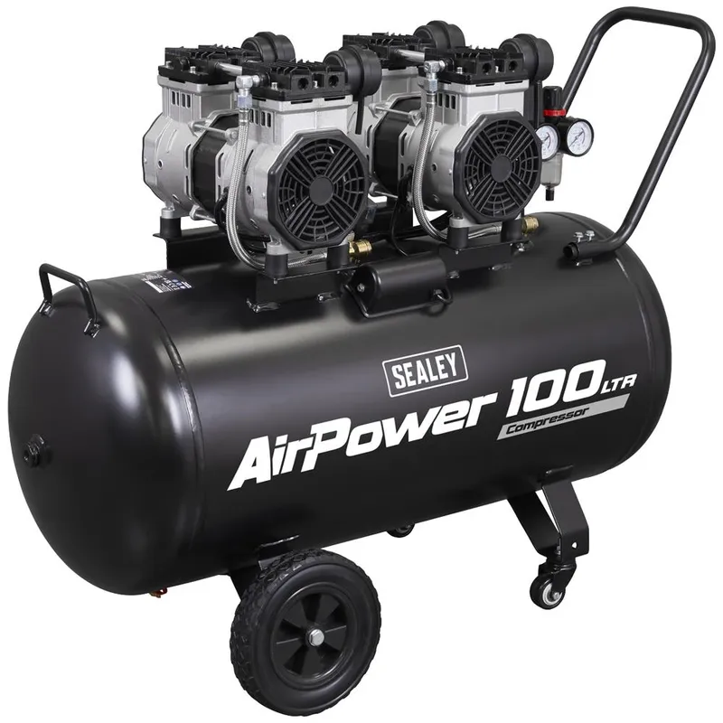 Sealey SAC10001S Oil Free Low Noise Air Compressor 100 Litre