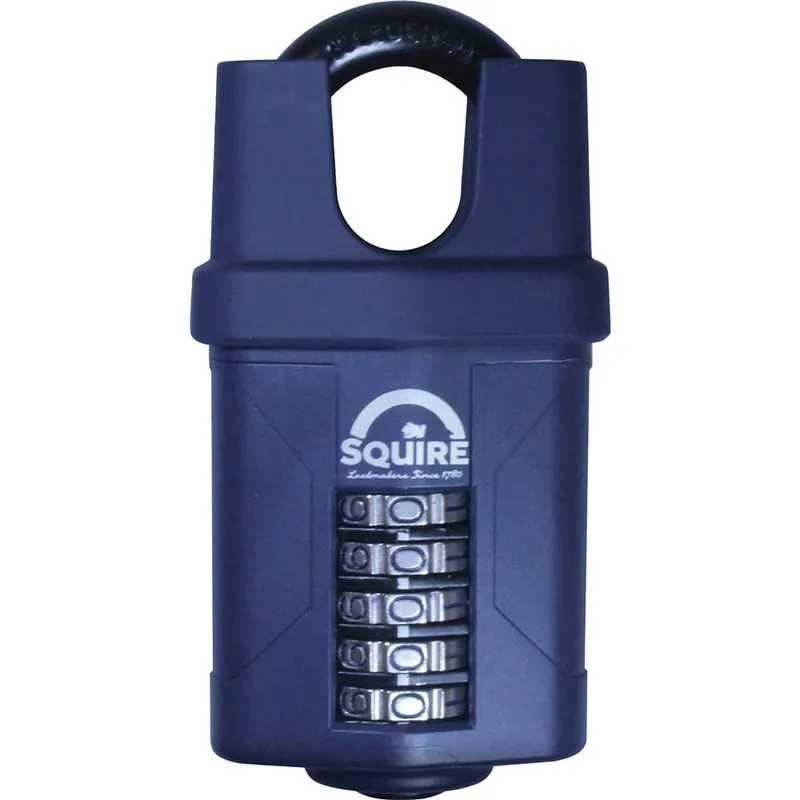 Henry Squire Push Button Combination Padlock Closed Shackle