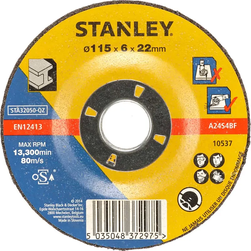 Stanley Depressed Centre Metal Grinding Disc