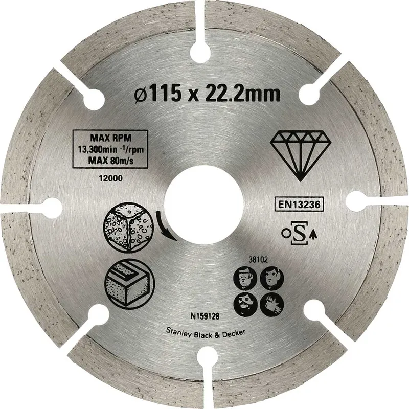 Stanley FatMax Diamond Cutting Disc for Concrete and Brick