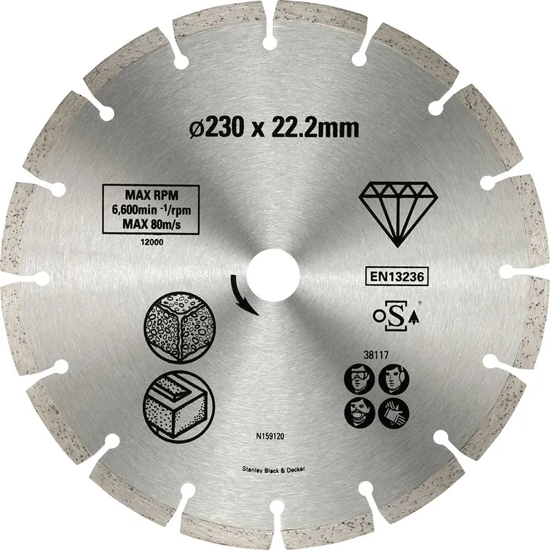 Stanley FatMax Diamond Cutting Disc for Concrete and Brick