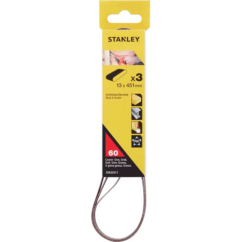 Stanley Powerfile Sanding Belts 13mm x 451mm