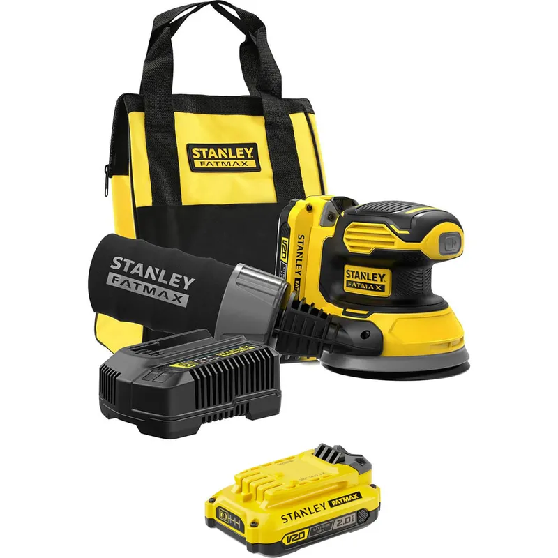 Stanley Fatmax V20 SFMCW220 18v Cordless Random Orbit Disc Sander 125mm