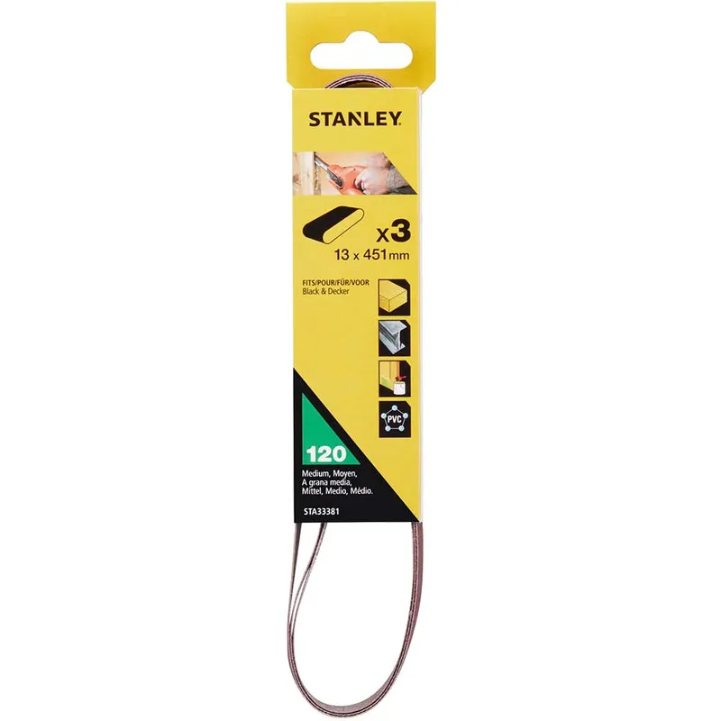 Stanley Powerfile Sanding Belts 13mm x 451mm