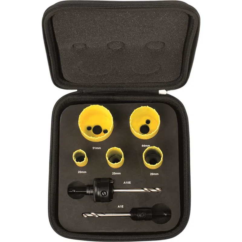 Starrett KDC05021 7 Piece Electricians Hole Saw Set