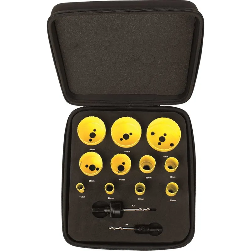 Starrett KFC11021 13 Piece Deluxe Electricians Hole Saw Set