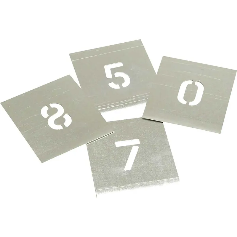 Stencils 8 Piece Zinc Number Stencil Set