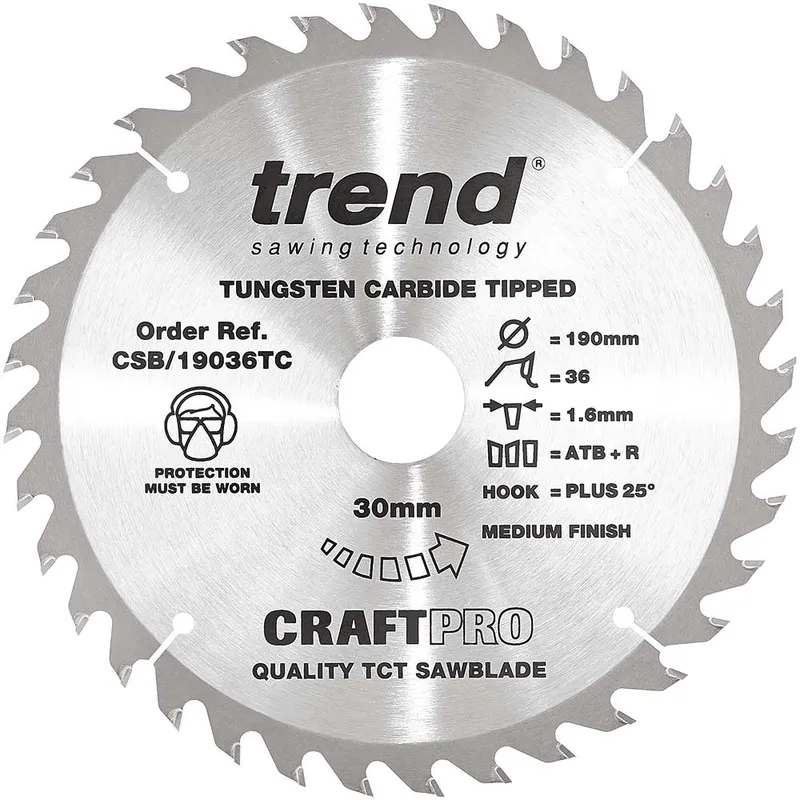Trend CRAFTPRO Wood Cutting Saw Blade for DeWalt DCS575