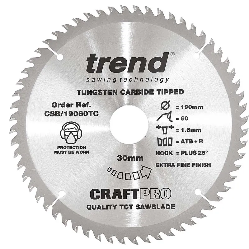 Trend CRAFTPRO Wood Cutting Saw Blade for DeWalt DCS575