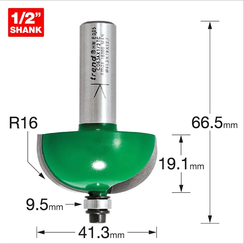 Trend CRAFTPRO Radius Bearing Guided Router Cutter
