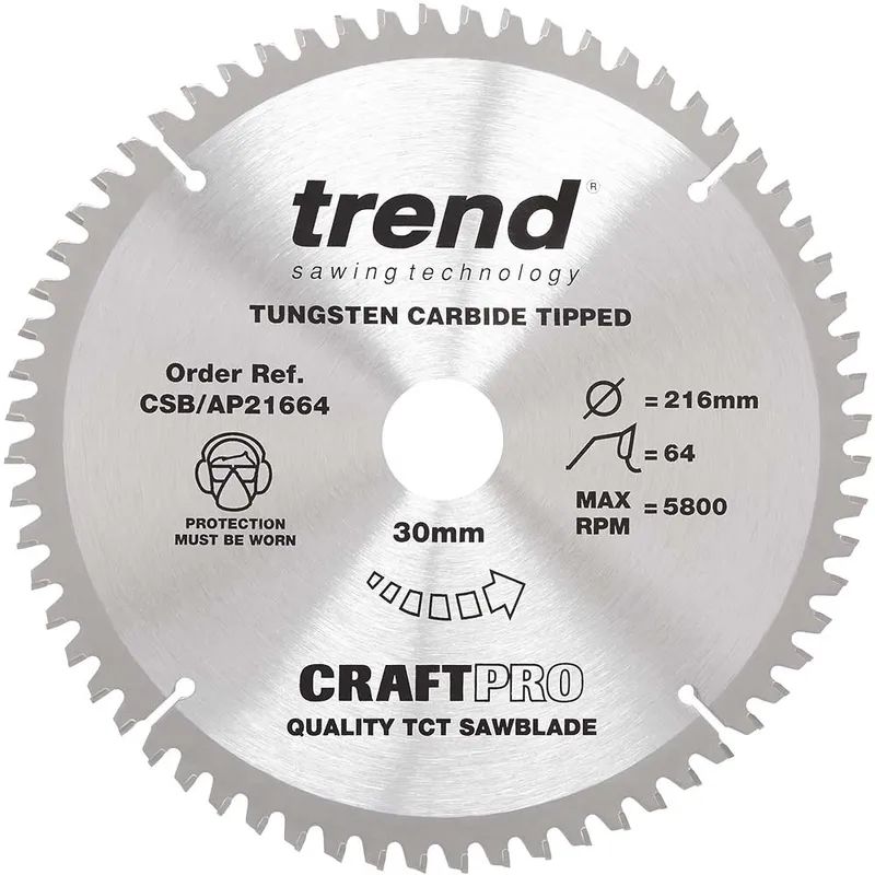 Trend CRAFTPRO Aluminium and Plastic Cutting Saw Blade