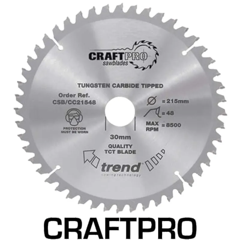 Trend CRAFTPRO Wood Cutting Cordless Mitre Saw Blade