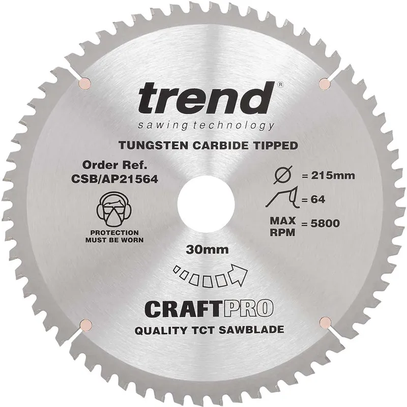 Trend CRAFTPRO Aluminium and Plastic Cutting Saw Blade