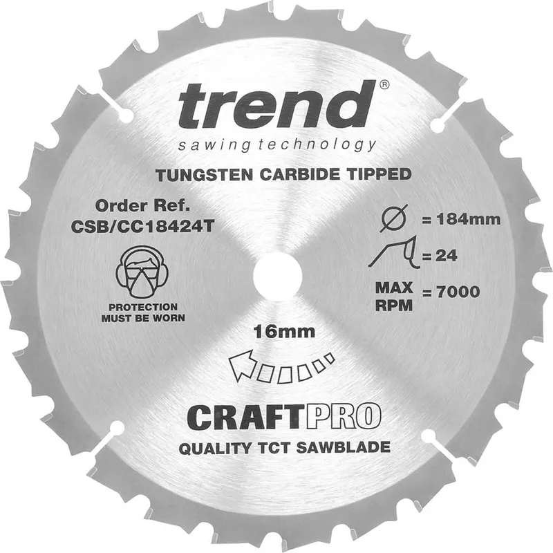 Trend Craft Anti Kickback Thin Kerf Circular Saw Blade