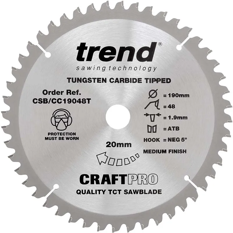 Trend Craft Anti Kickback Thin Kerf Circular Saw Blade