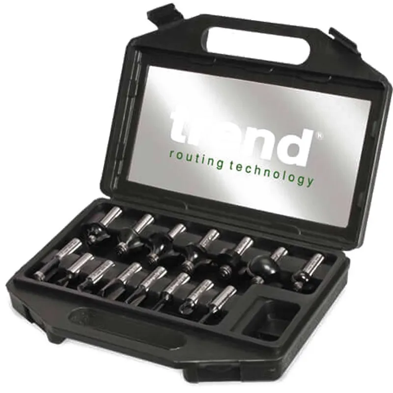 Trend 15 Piece 1/2 Shank Router Cutter Starter Set