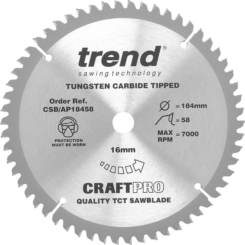Trend CRAFTPRO Aluminium and Plastic Cutting Saw Blade