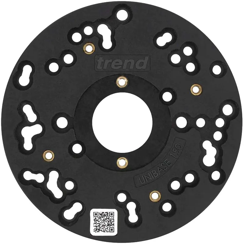 Trend UNIBASE/150 Universal Plunge Router Sub-Base 150mm For 1/4" Routers