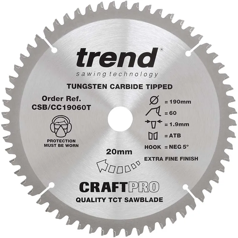 Trend Craft Anti Kickback Thin Kerf Circular Saw Blade