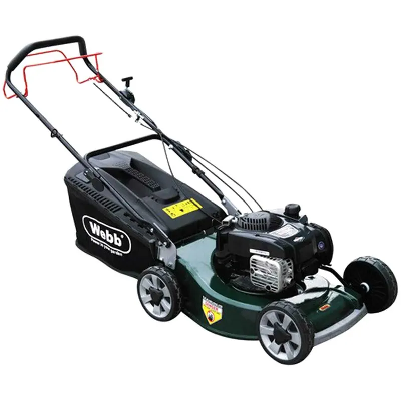 Webb WER19ALSP Petrol Alloy Deck Rotary Lawnmower 480mm FREE Glasses, Gloves, Oil & Sharpener Worth £26