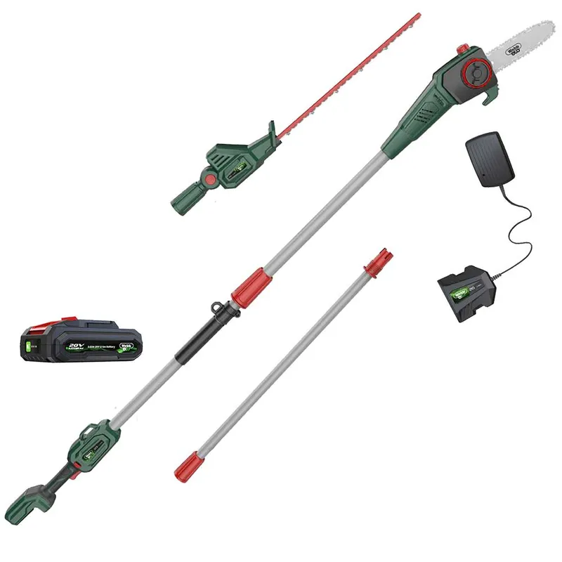 Webb Eco WEV20PSHT 20v Cordless Long Reach Hedge Trimmer 500mm and Pruner Attachment