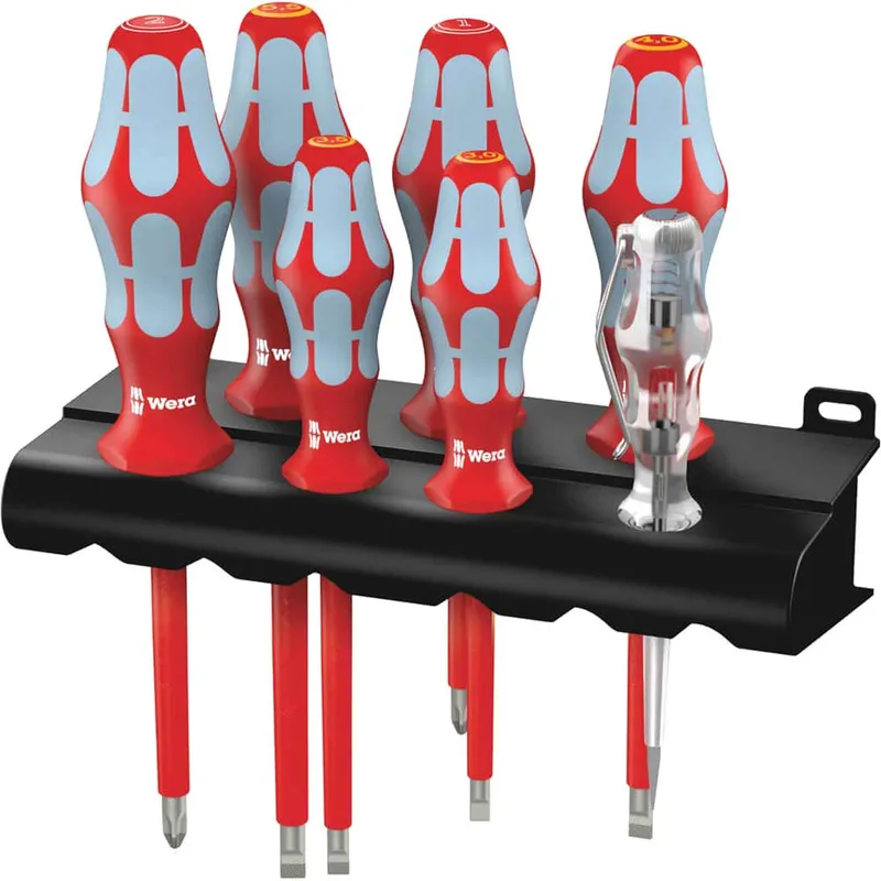 Wera 3160I 7 Piece Kraftform Plus Insulated Stainless Steel Screwdriver Set