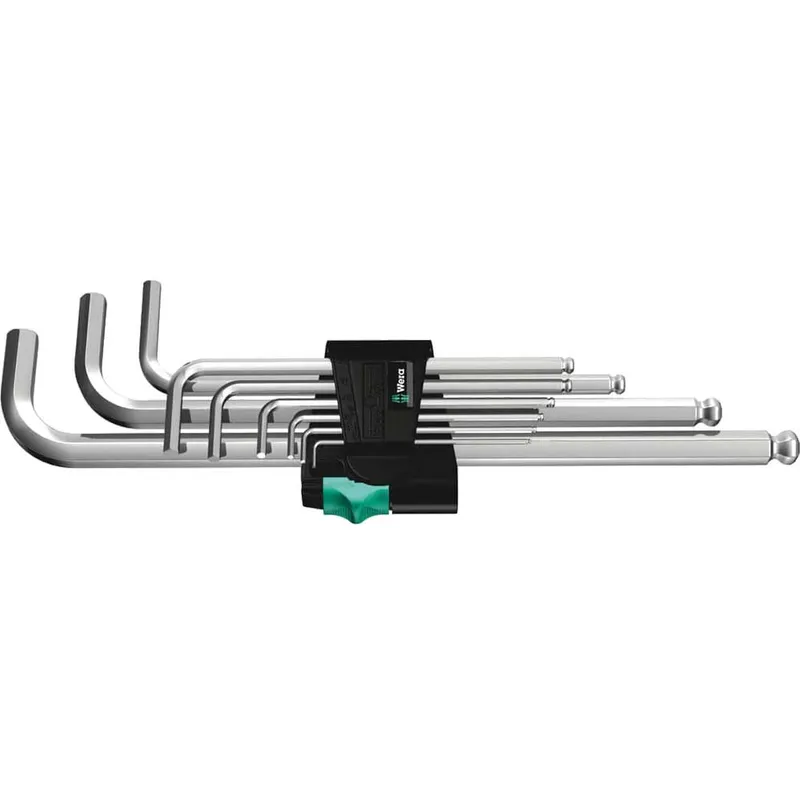 Wera 9 Piece Chrome Plated Hex Plus Key Set Metric