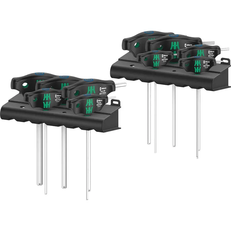 Wera 10 Piece Holding Function T Handle Hex Key Set Imperial