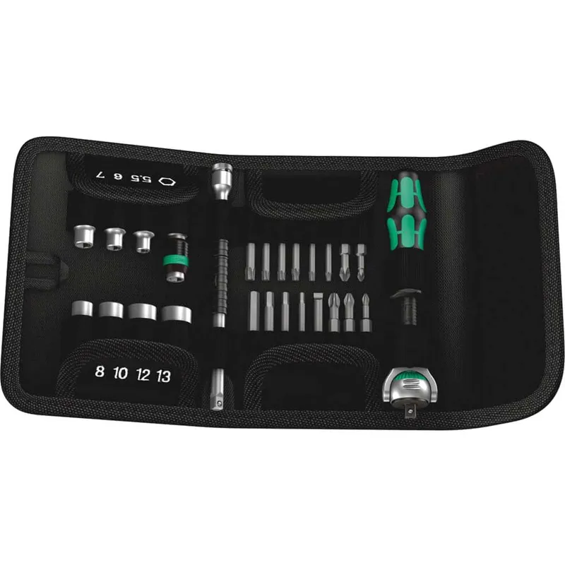 Wera 26 Piece Kraftform Kompakt Zyklop 1/4" Drive Socket and Bit Set Metric