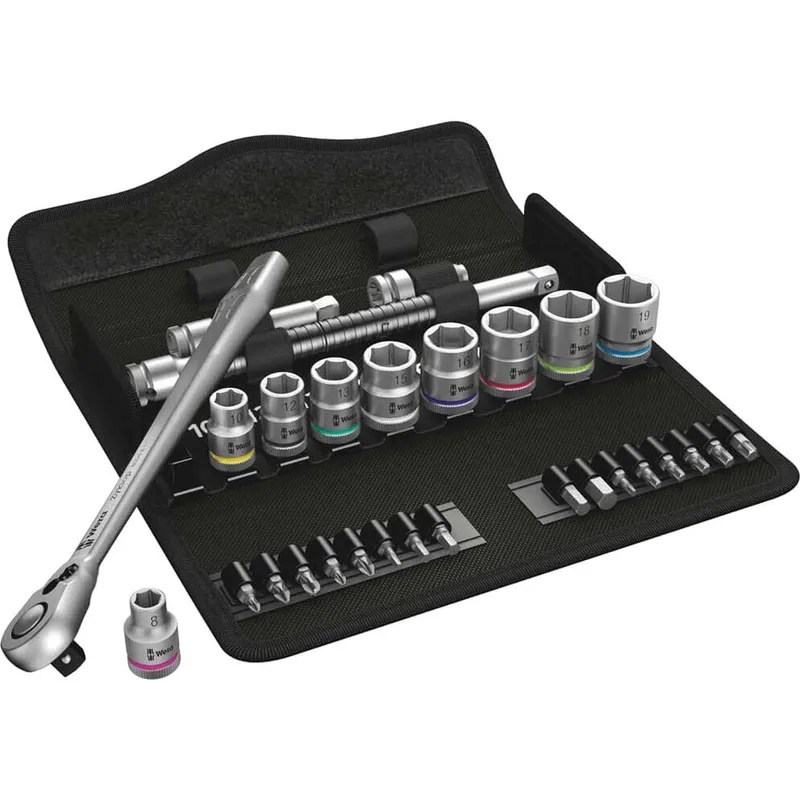 Wera 8100 SB8 Zyklop 29 Piece 3/8" Drive Socket and Bit Set
