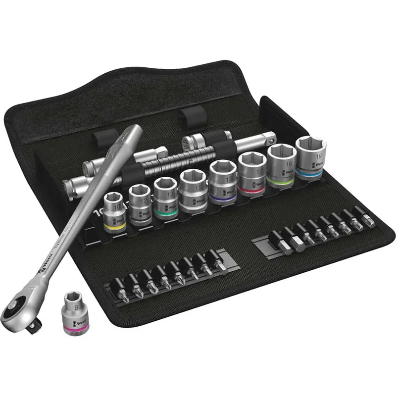 Wera 8100 SB7 Zyklop 29 Piece 3/8" Drive Socket and Bit Set