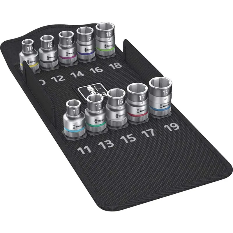 Wera 8790 HMC HF Zyklop 9 Piece 1/2" Drive Lock On Socket Set