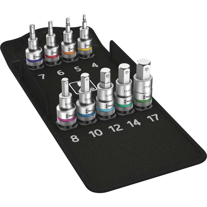 Wera Zyklop 8740 C HF 10 Piece 1/2" Drive Hex Bit Socket Set