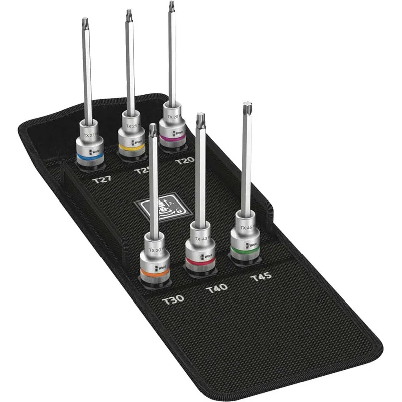 Wera 6 Piece 8767C 1/2 Drive Torx HF Zyklop Socket Set