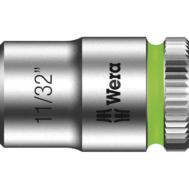 Wera 8790 HMA Zyklop 1/4" Drive Hexagon Socket Imperial
