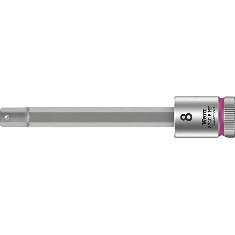 Wera 8740 B HF Zyklop 3/8" Drive Long Hexagon Socket Bit Metric