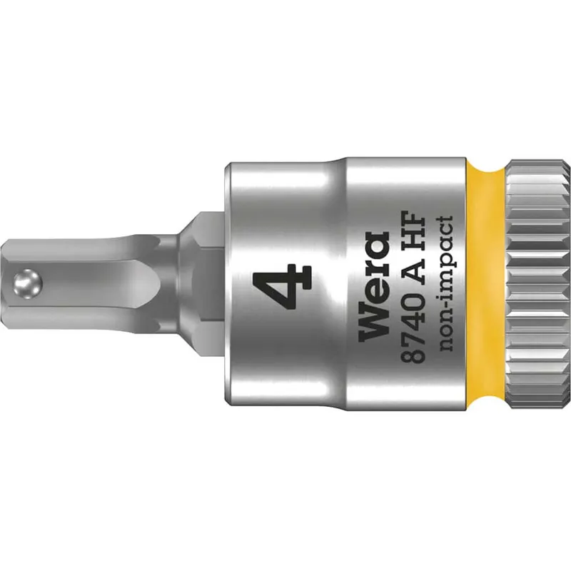 Wera 8740 A HF Zyklop 1/4" Drive Hexagon Socket Bit Metric