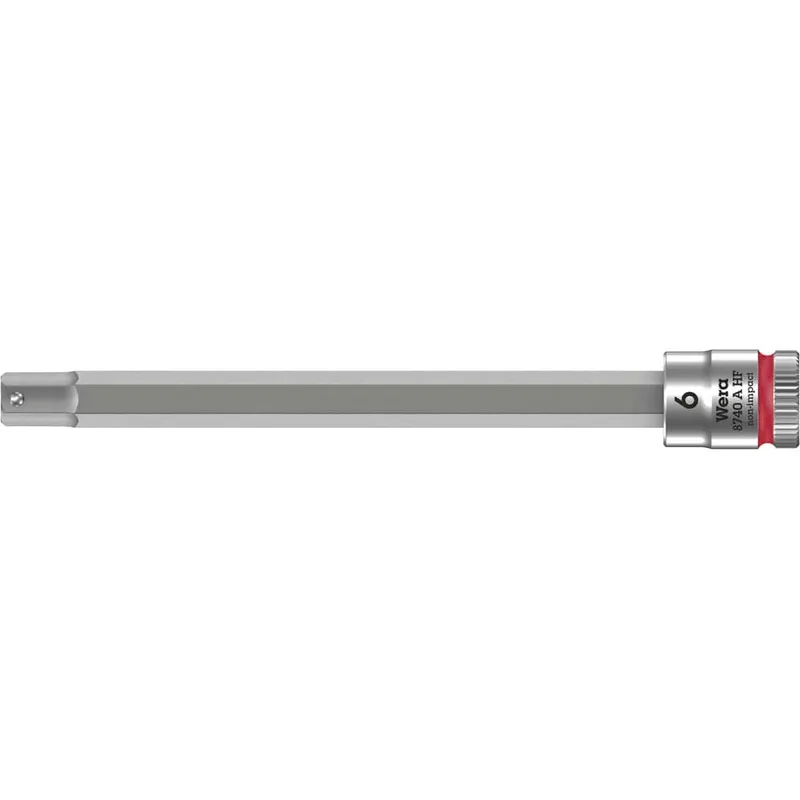 Wera 8740 A HF Zyklop 1/4" Drive Long Hexagon Socket Bit Metric