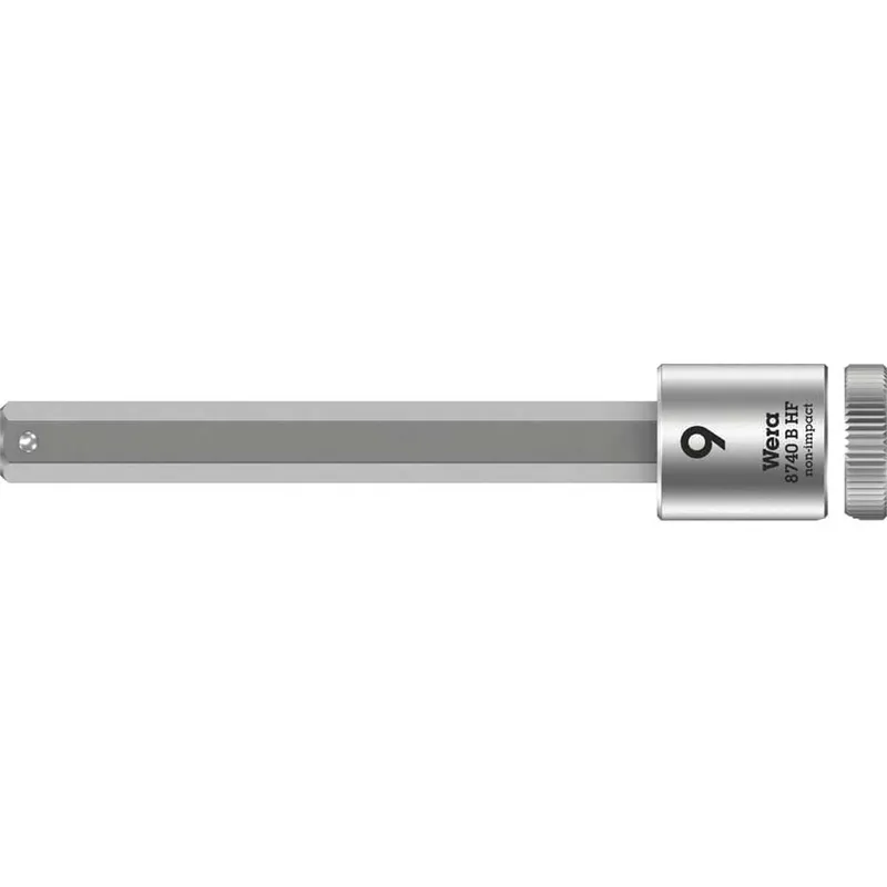 Wera 8740 B HF Zyklop 3/8" Drive Long Hexagon Socket Bit Metric